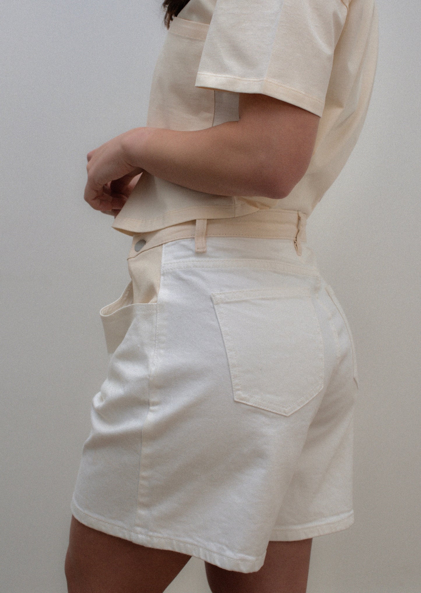 Women's clothing, Loose fit bermuda shorts, trendy cream shorts,Comfortable bermuda shorts,