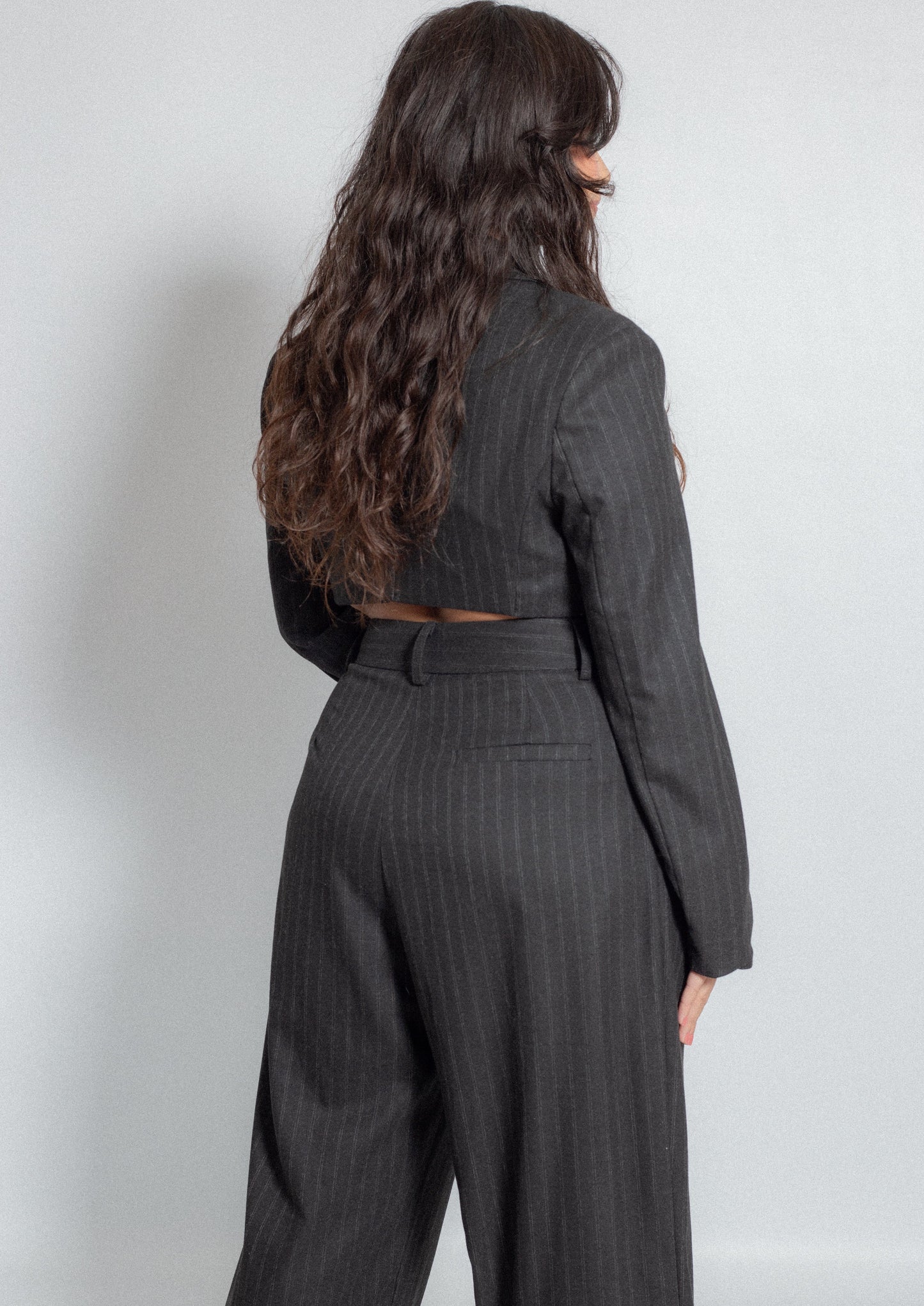 High-waisted striped trousers,Striped pants, Women's fashion, your lookbook, slow fashion,Chic trousers,Fashionable pants, trendy bottoms, Versatile trousers, timeless style