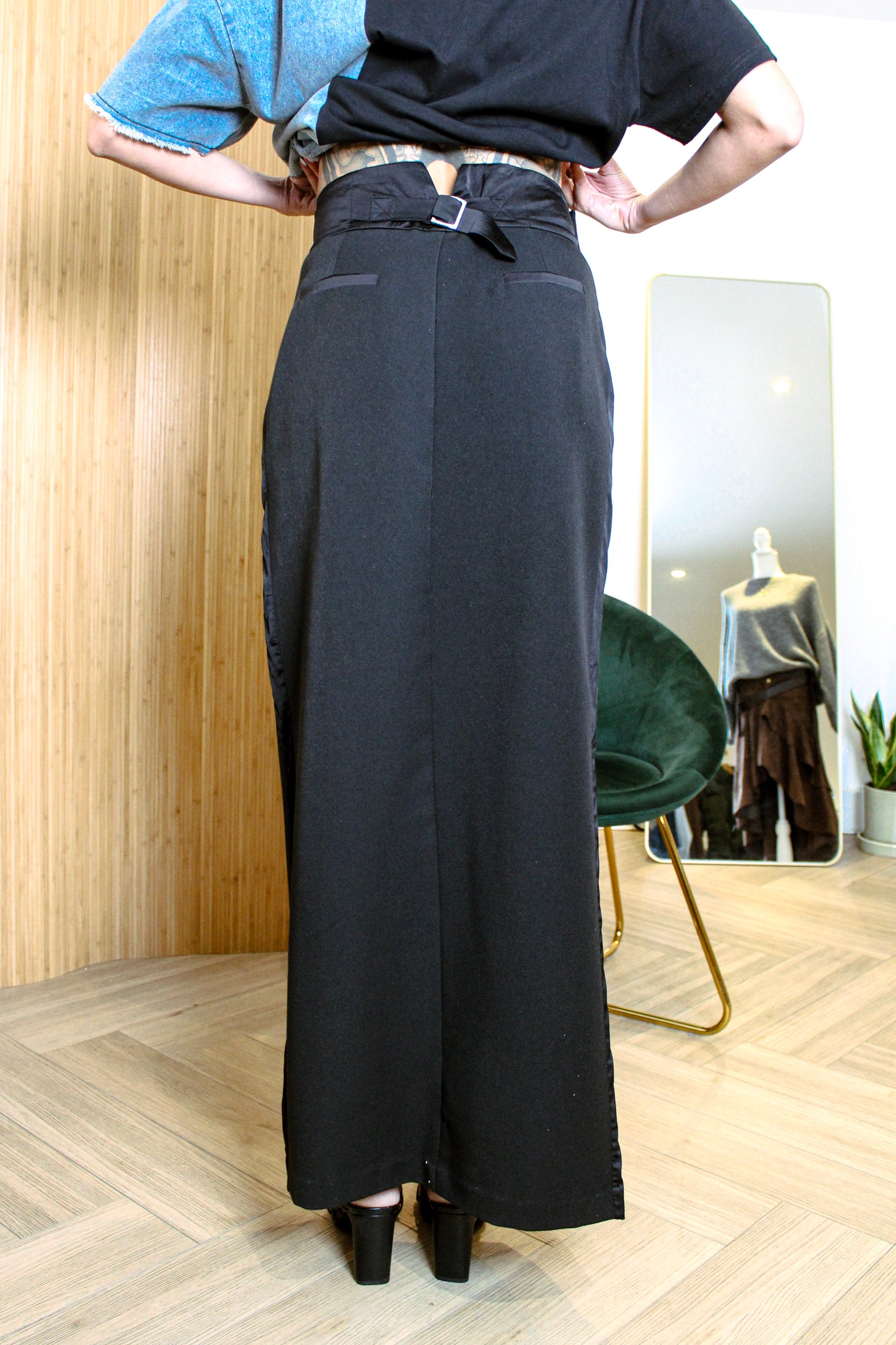 Long Tuxedo Skirt