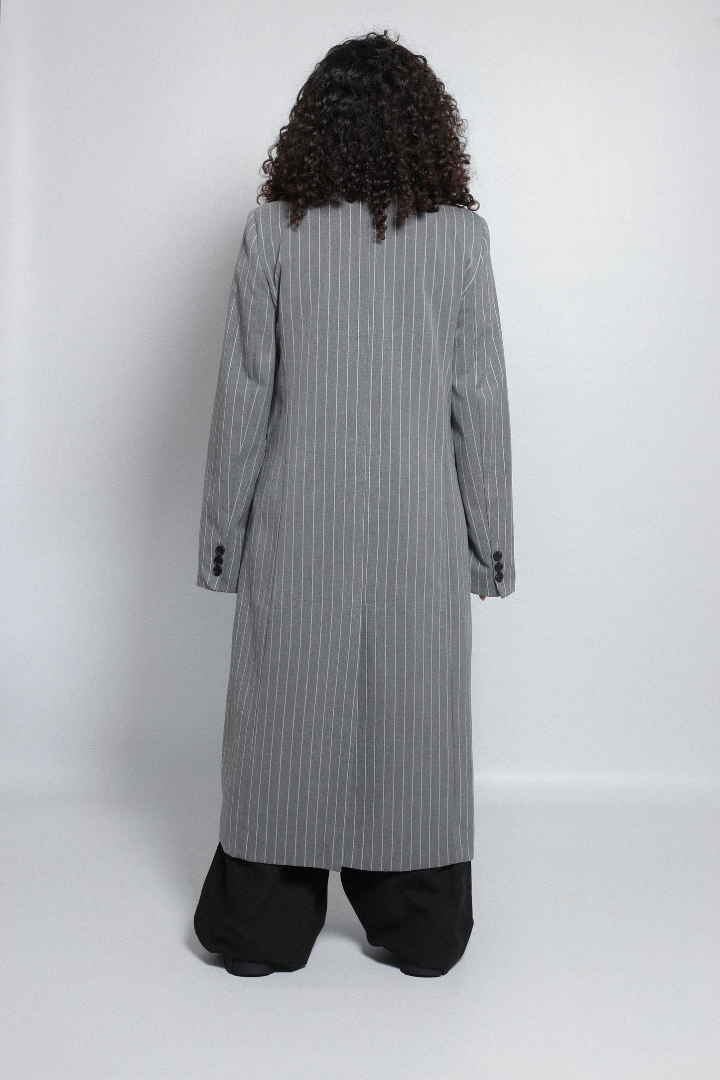 Long coat,Striped coat, Women's fashion, Elegant outerwear, Classic stripes, Stylish coat, timeless fashion