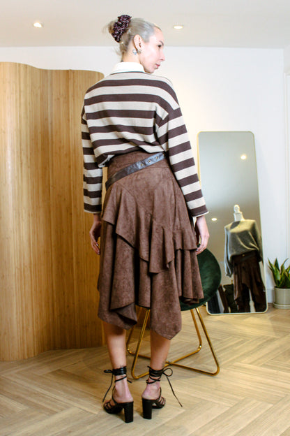 Asymmetrical Ruffle Skirt