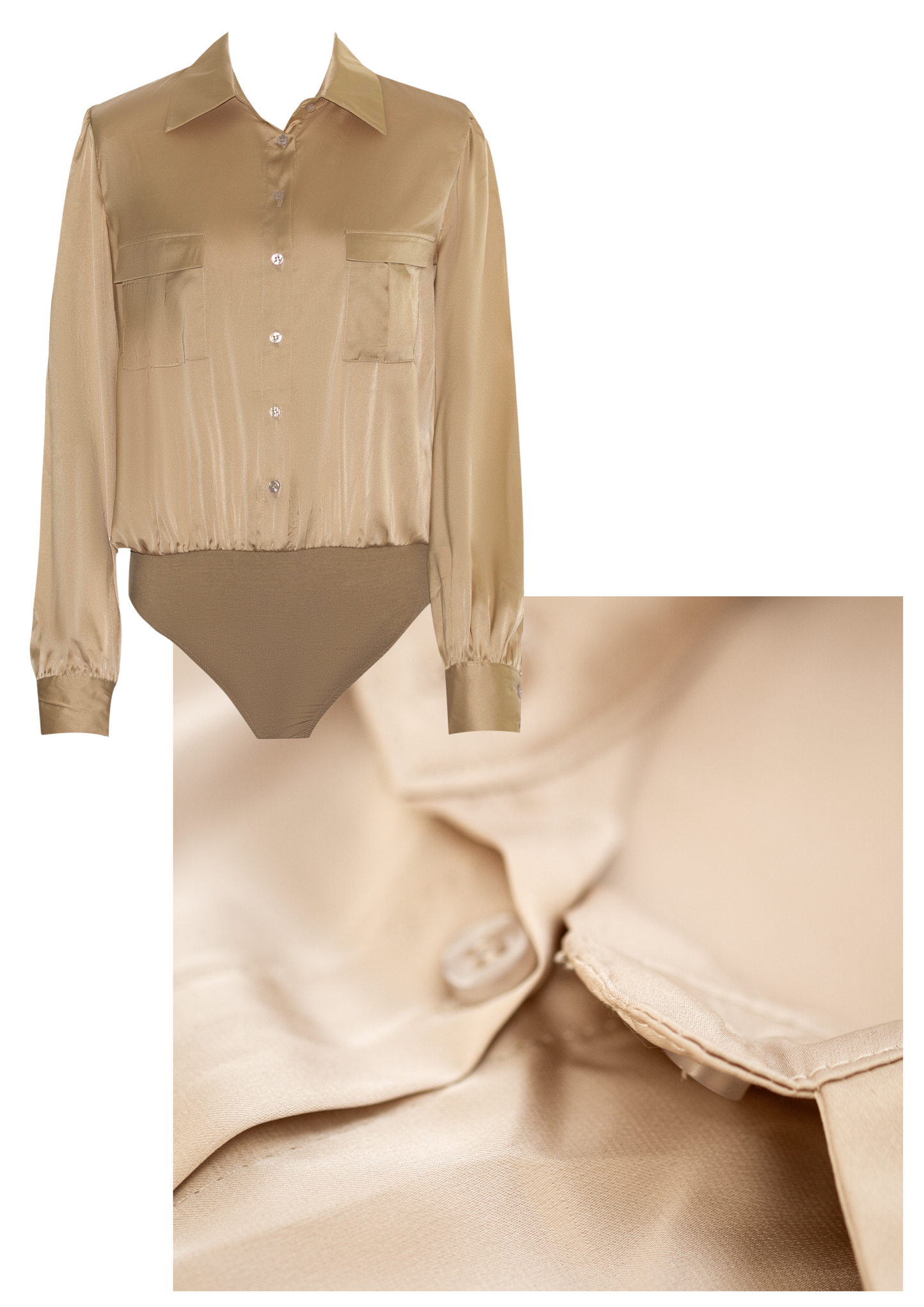 Cargo satin bodysuit