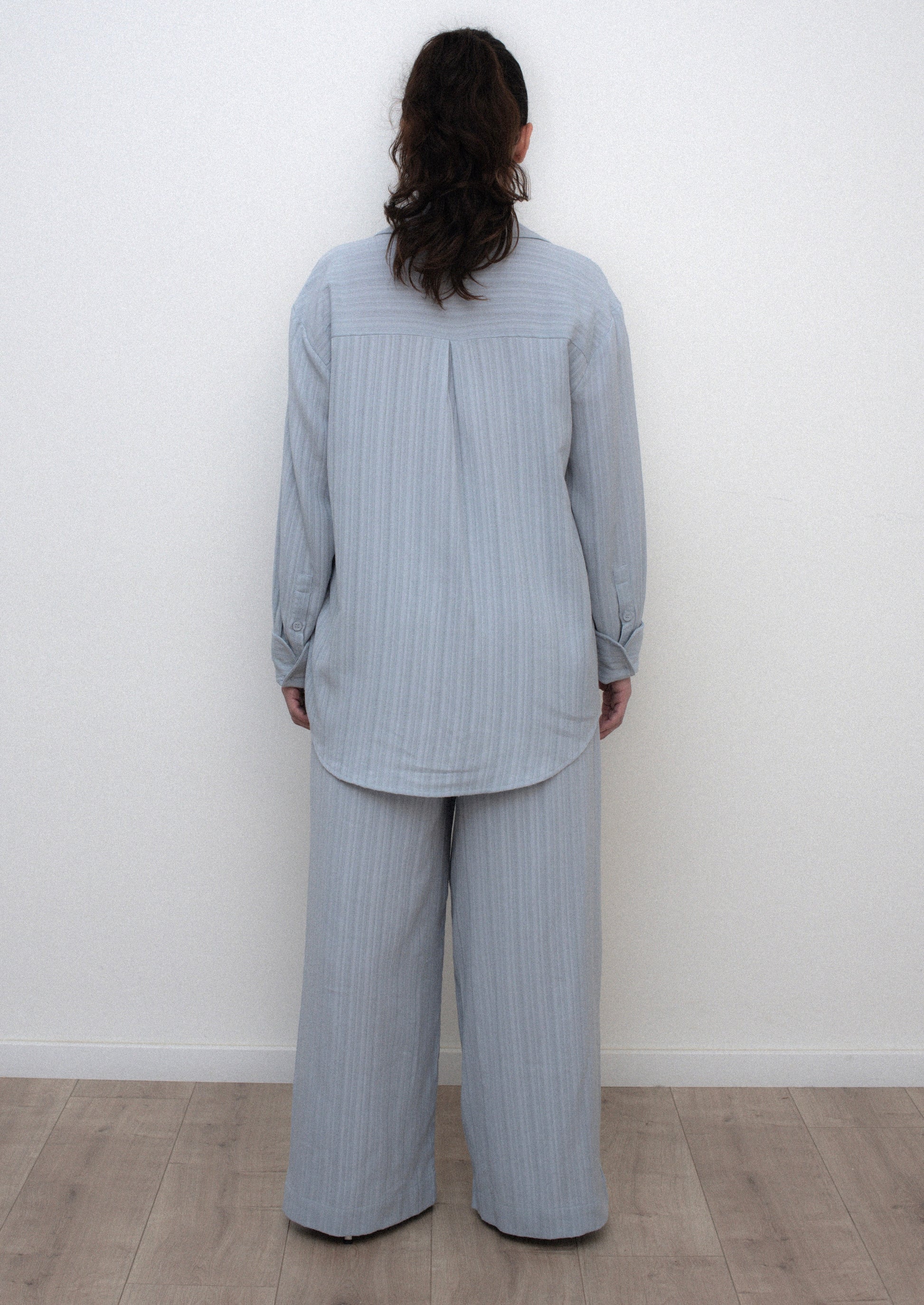 Light blue textured Blouse