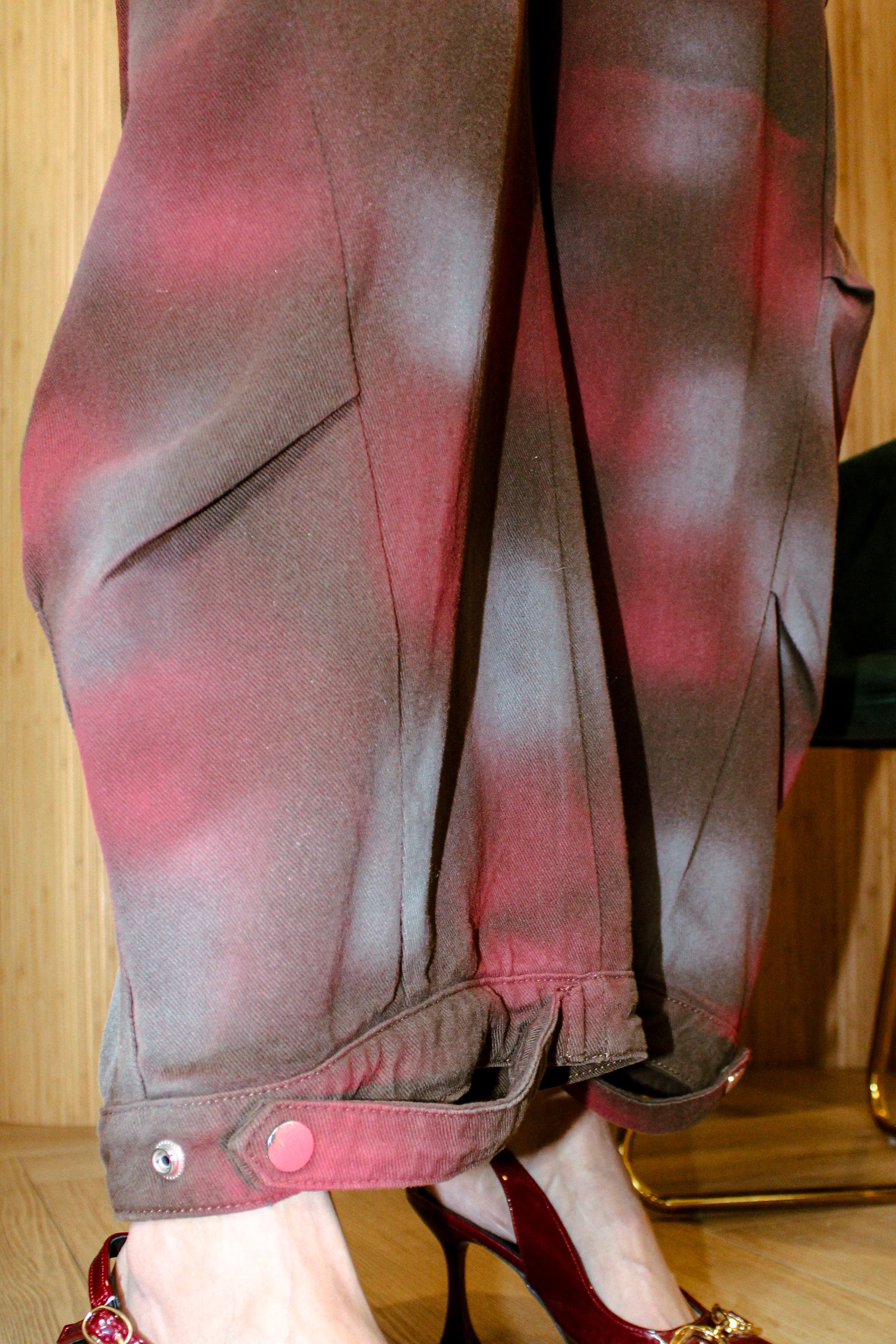 Hand-dyed wide-leg