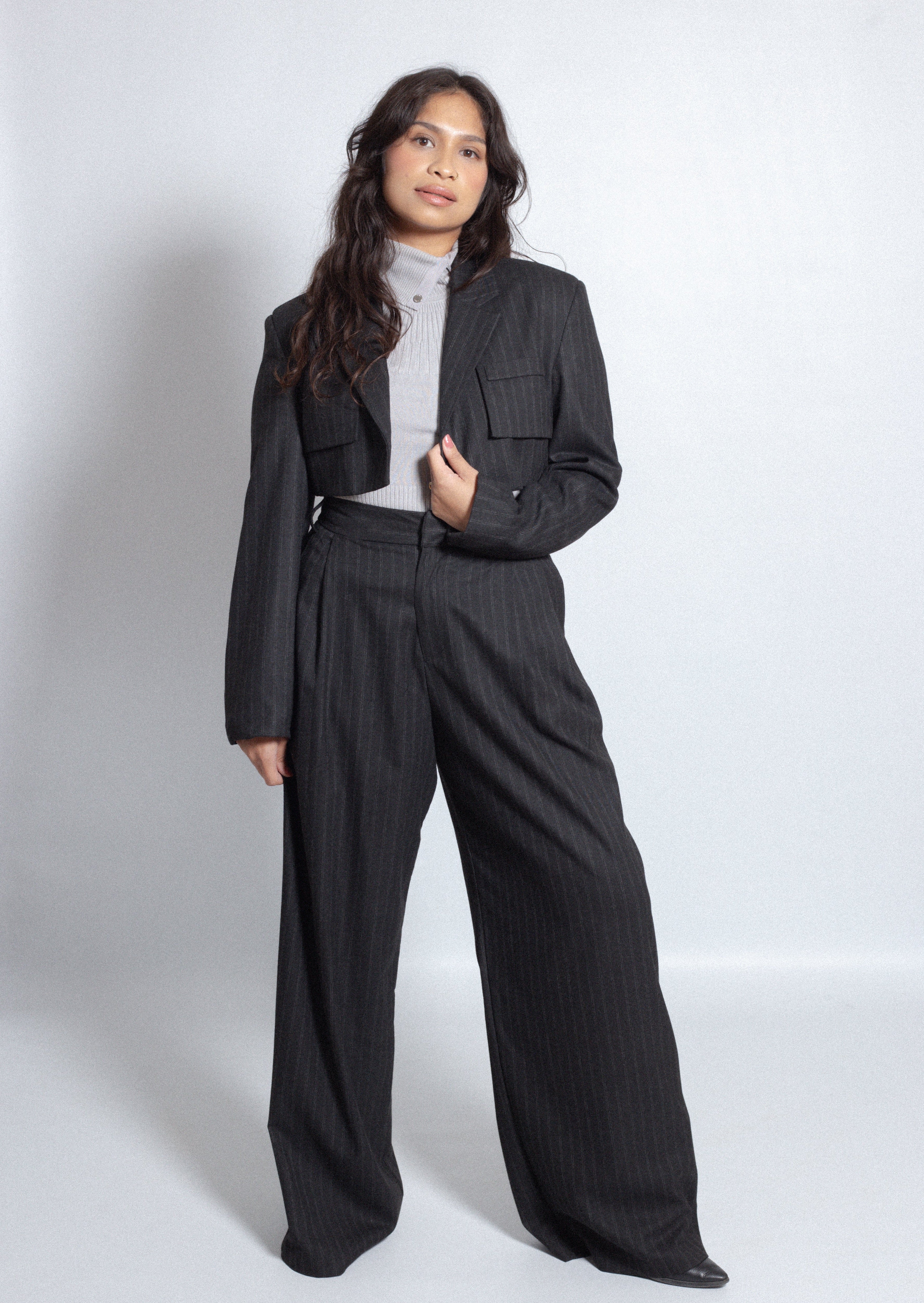 High waisted striped trousers Your Lookbook