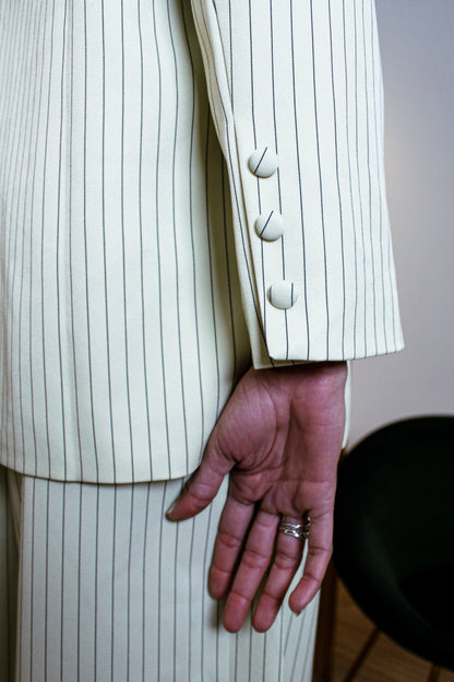 Butter Yellow Pinstripe Blazer