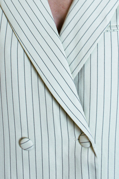 Butter Yellow Pinstripe Blazer