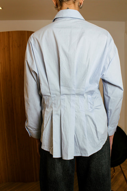 Structured Blue Sculpt Shirt