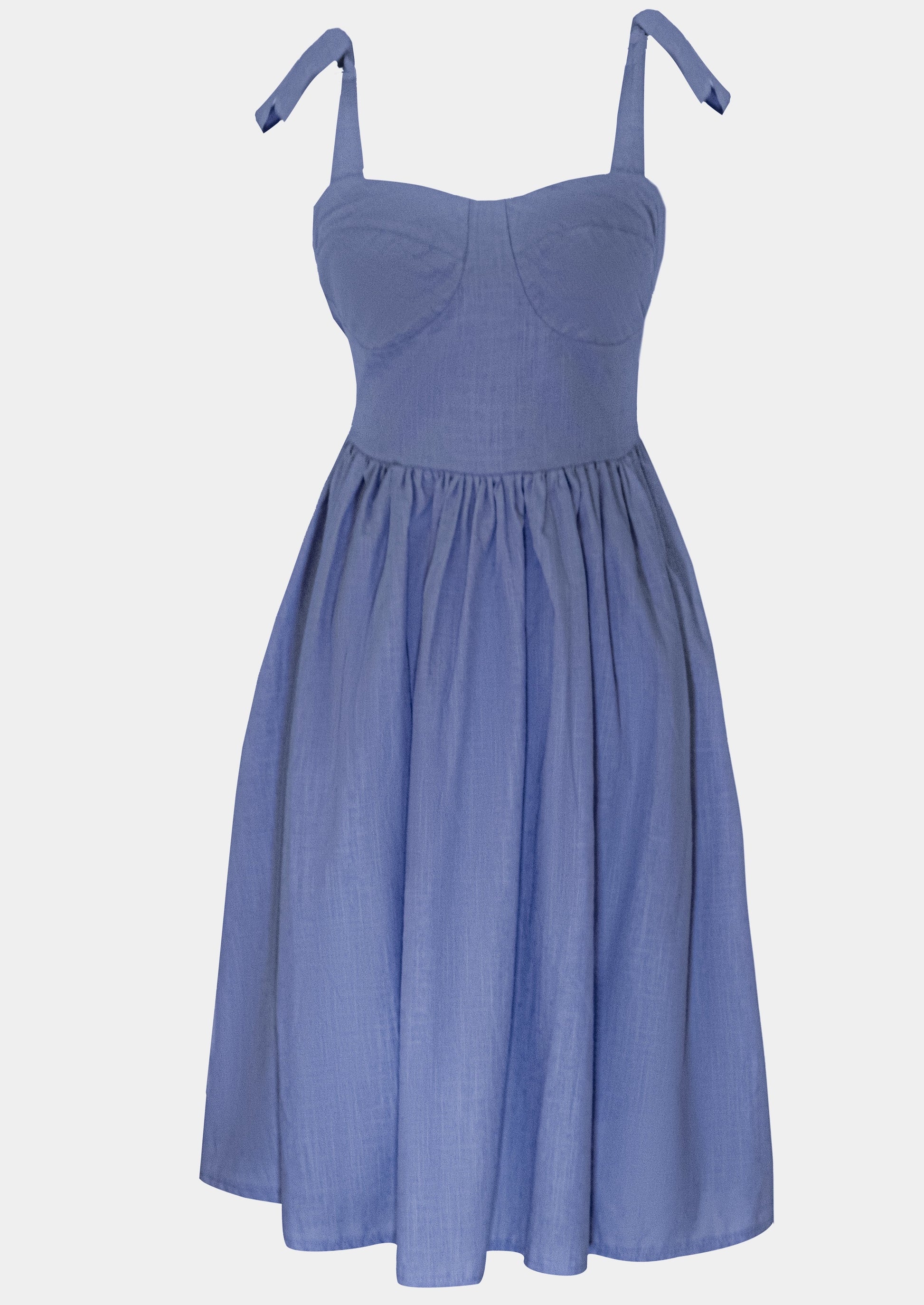 Light blue Cup detail short dress