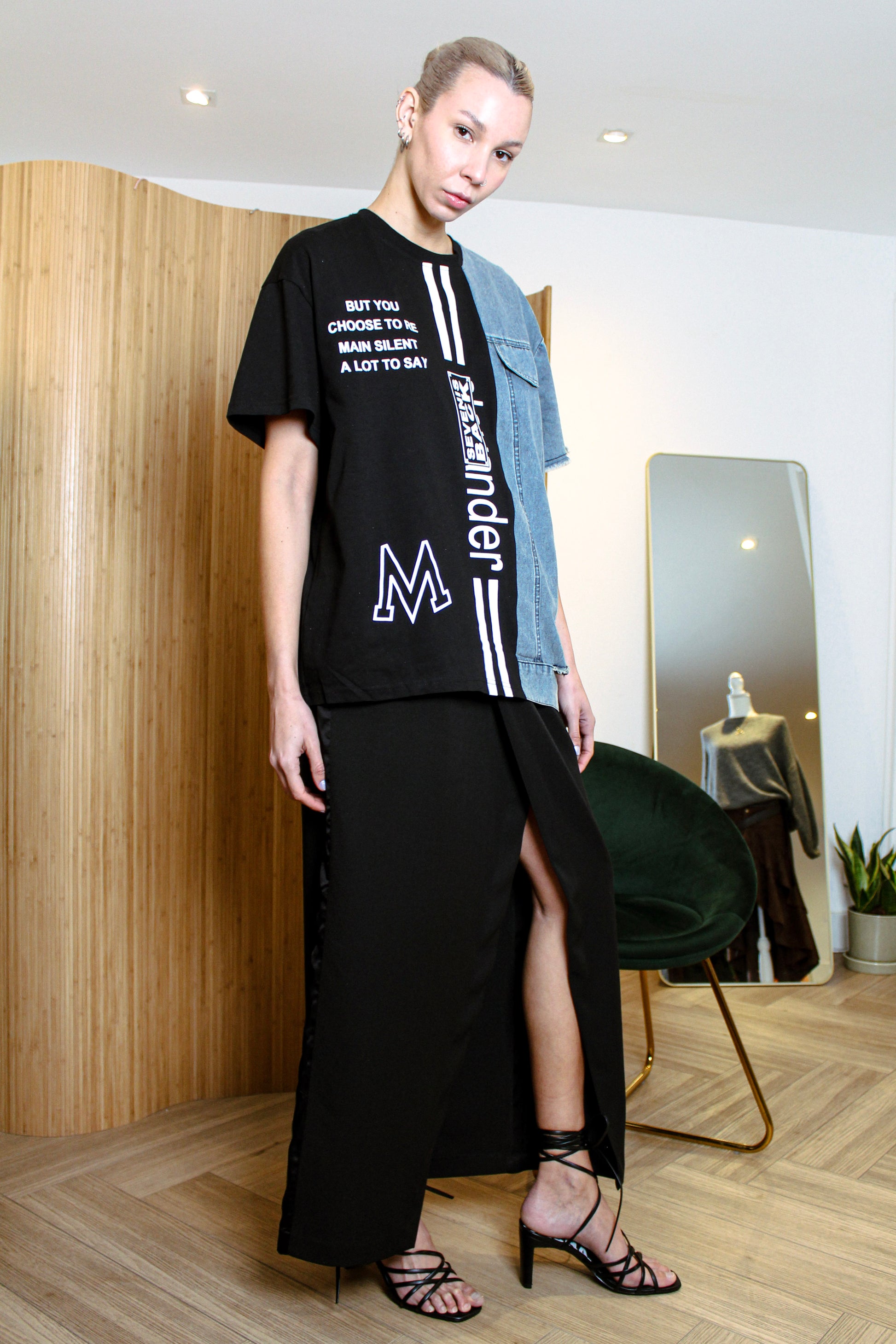 Long Tuxedo Skirt