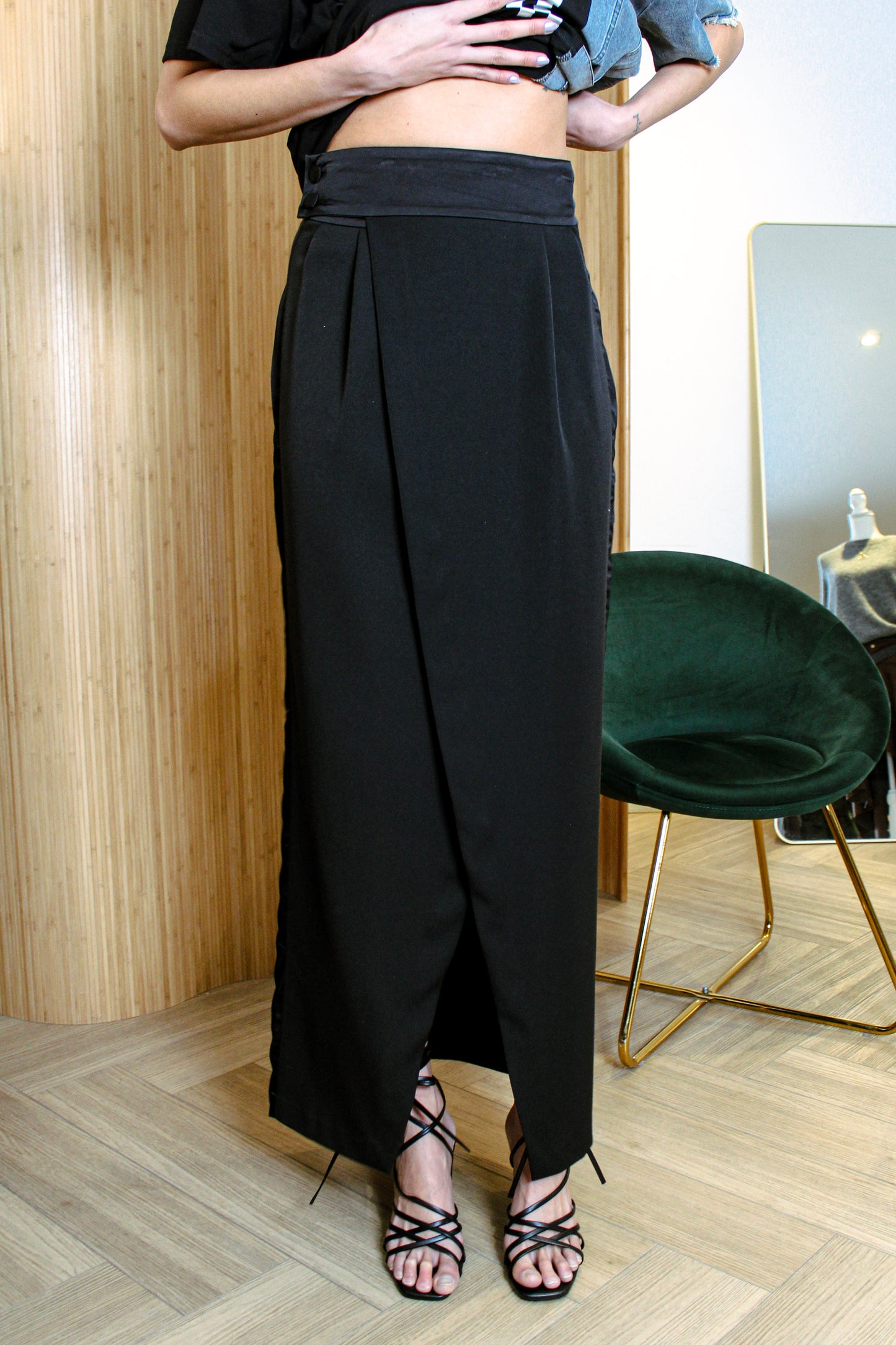Long Tuxedo Skirt