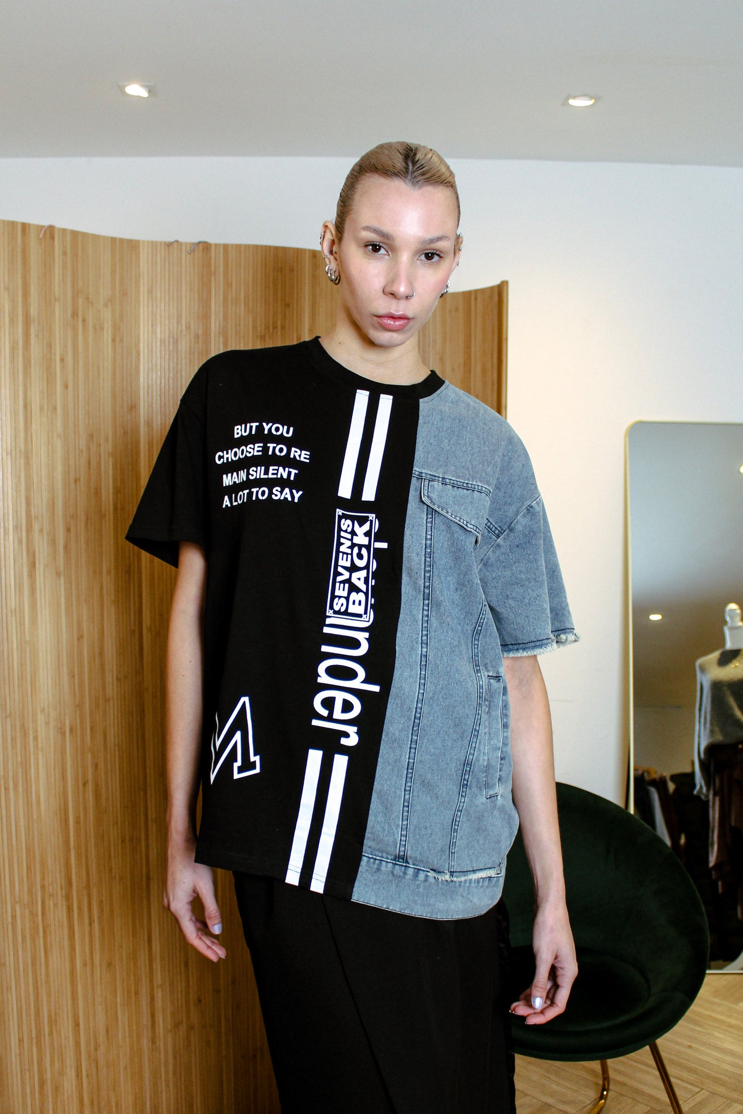 Upcycled Contrast T-Shirt